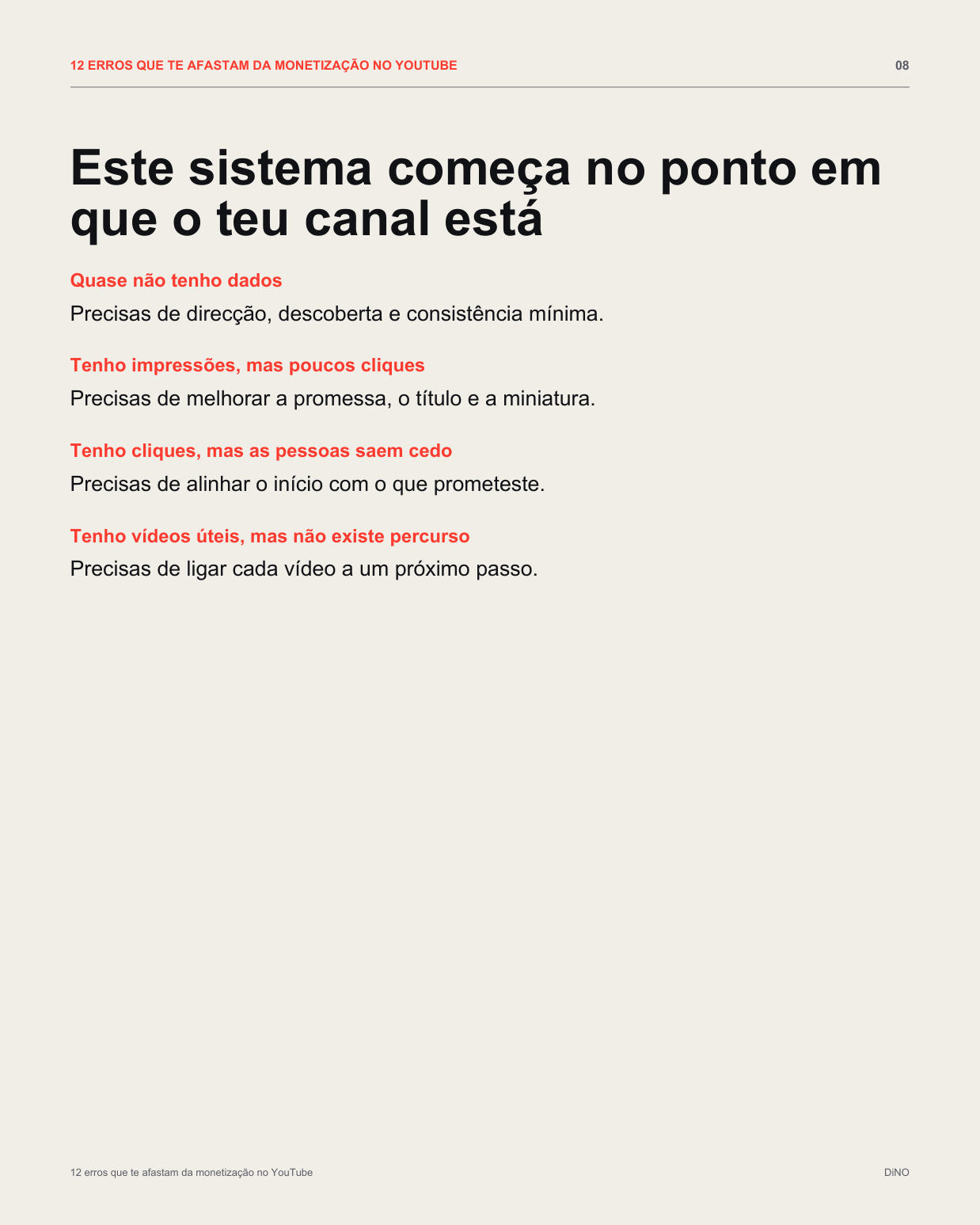 Amostra do sistema de diagnóstico apresentado no guia