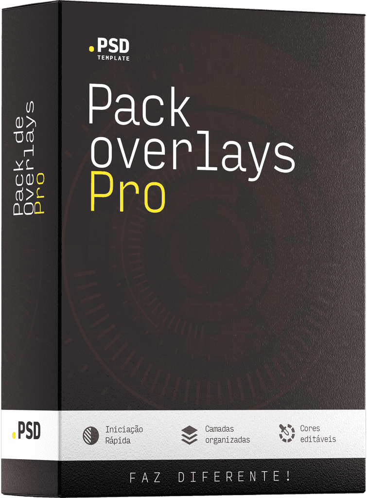Mockup do Pack de Overlays Grátis